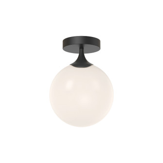 Nouveau One Light Flush Mount in Matte Black/Opal Matte Glass (452|FM505108MBOP)