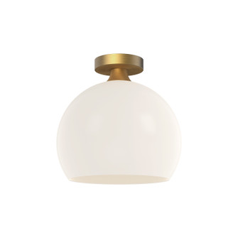 Castilla One Light Flush Mount in Aged Gold/Opal Matte Glass (452|FM506312AGOP)