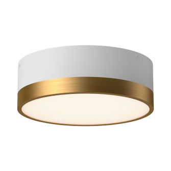 Brisbane Two Light Flush Mount in Aged Gold/White (452|FM556212AGWH)