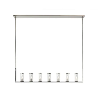Revolve Seven Light Island Pendant in Clear Glass/Polished Nickel (452|LP309007PNCG)