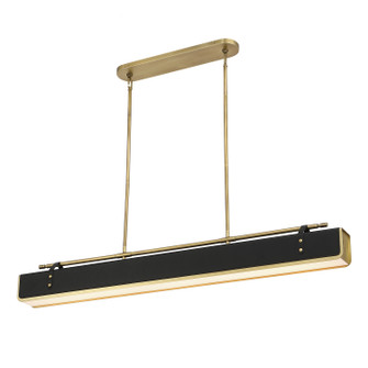 Valise LED Island Pendant in Vintage Brass/Tuxedo Leather (452|PD307960VBTL)