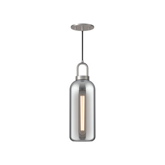 Soji One Light Pendant in Brushed Nickel/Smoked Solid Glass (452|PD401505BNSM)