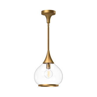 Hazel One Light Pendant in Aged Gold/Clear Glass (452|PD524110AGCL)