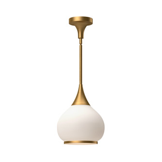 Hazel One Light Pendant in Aged Gold/Opal Matte Glass (452|PD524110AGOP)