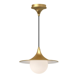 Fuji One Light Pendant in Brushed Gold/Opal Matte Glass (452|PD525113BGOP)
