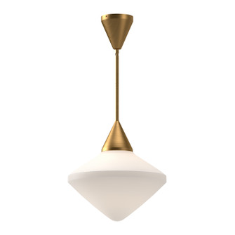 Nora One Light Pendant in Aged Gold/Opal Matte Glass (452|PD537714AGOP)