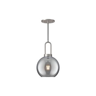 Soji One Light Pendant in Brushed Nickel/Smoked Solid Glass (452|PD601608BNSM)