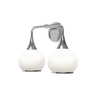 Hazel Two Light Bathroom Fixtures in Chrome/Opal Matte Glass (452|VL524217CHOP)