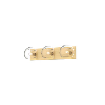 Willow Three Light Bathroom Fixtures in Brushed Gold/Clear Glass (452|VL548322BGCL)