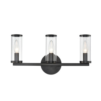 Revolve Three Light Bathroom Fixture in Clear Glass/Urban Bronze (452|WV309033UBCG)