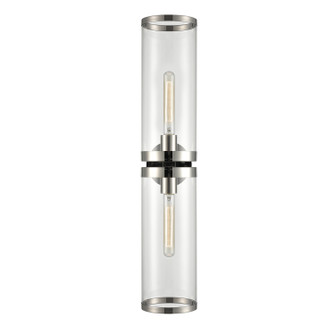 Revolve II Two Light Bathroom Fixture in Clear Glass/Polished Nickel (452|WV311602PNCG)