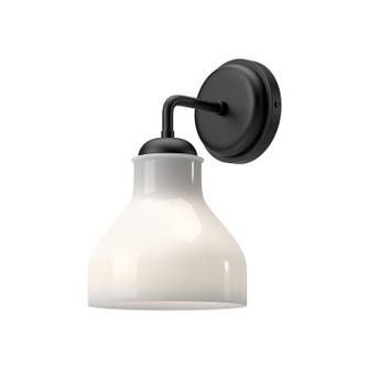 Westlake One Light Vanity in Glossy Opal Glass/Matte Black (452|WV540106MBGO)