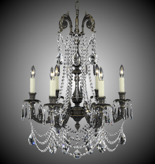 Finisterra Six Light Chandelier in White Nickel (183|CH2052-A-10W-PI)