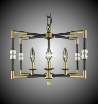 Magro Four Light Chandelier in Old Bronze Satin w/Pewter Accents (183|CH3602-35S-37G-ST)