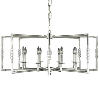 Magro Eight Light Chandelier in Old Bronze Satin w/Pewter Accents (183|CH3605-35S-37G-ST)
