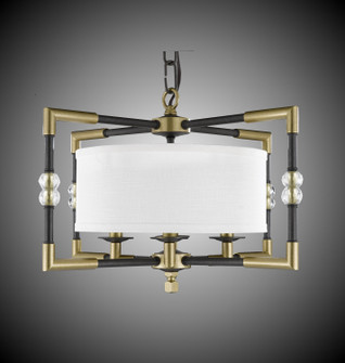 Magro Four Light Chandelier in Polished Brass w/ Old Brass Accents (183|CH3702-32G-36G-ST-HL)
