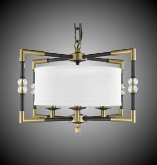 Magro Four Light Chandelier in Pewter (183|CH3702-37G-ST-GL)