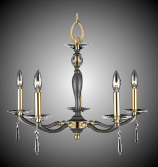 Kensington Five Light Chandelier in Polished Brass w/ Old Brass Accents (183|CH5323-SP-32G-36G-ST)