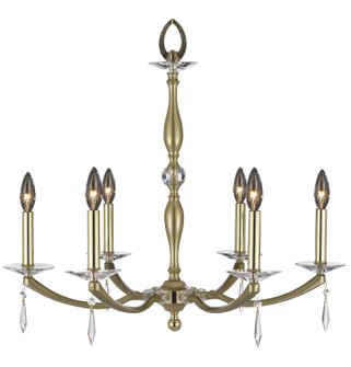 Kensington Six Light Chandelier in Polished Brass w/ Old Brass Accents (183|CH5325-SP-32G-36G-ST)