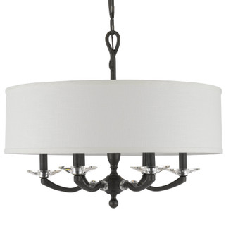Kensington Six Light Chandelier in Polished Nickel (183|CH5425-38G-ST-GL)