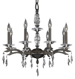 Kaya Eight Light Chandelier in Old Bronze Satin w/Pewter Accents (183|CH5504-G-35S-37G-ST)