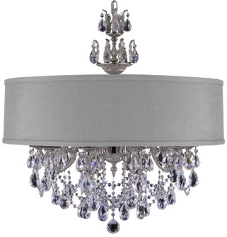 Llydia Ten Light Chandelier in Satin Nickel (183|CH6562-A-07G-PI-GL)
