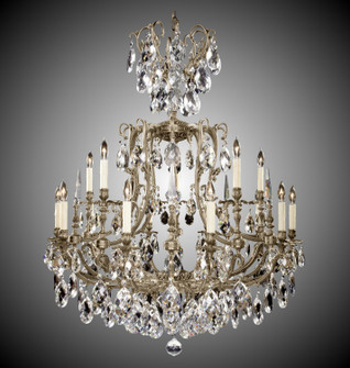Parisian 15 Light Chandelier in Aged Bronze satin (183|CH7028-ALN-13S-ST)
