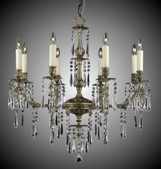 Parisian Eight Light Chandelier in Polished Brass w/Black Inlay (183|CH7815-UTK-12G-ST)
