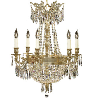 Valencia Nine Light Chandelier in Polished Brass with Black Inlay (183|CH8141-P-12G-PI)