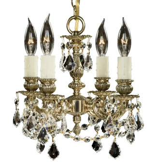 Biella Four Light Chandelier in Polished Brass w/Umber Inlay (183|CH9102-A-01G-PI)