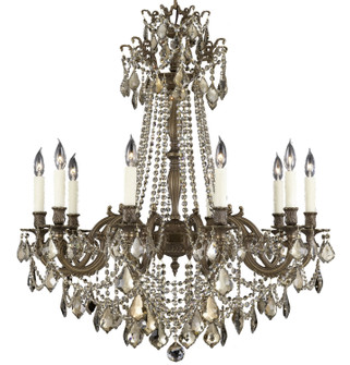 Biella Ten Light Chandelier in Palace Bronze (183|CH9258-ATK-21S-PI)