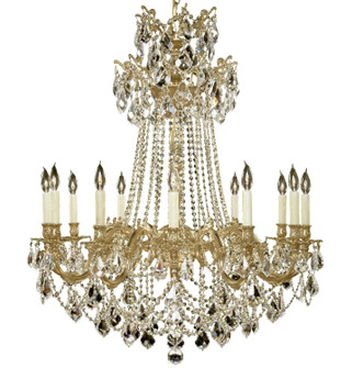 Biella 12 Light Chandelier in True Brass (183|CH9268-A-16G-PI)