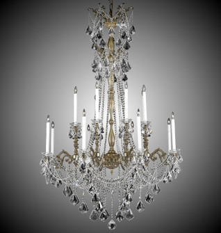 Crystella 16 Light Chandelier in Polished Brass w/Black Inlay (183|CH9288-A-12G-ST)
