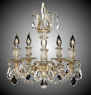 Rosetta Five Light Chandelier in Antique White Glossy (183|CH9502-A-04G)