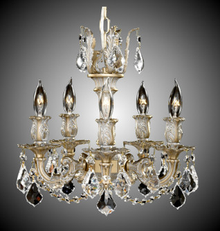 Rosetta Five Light Chandelier in Polished Brass w/Black Inlay (183|CH9502-O-12G)