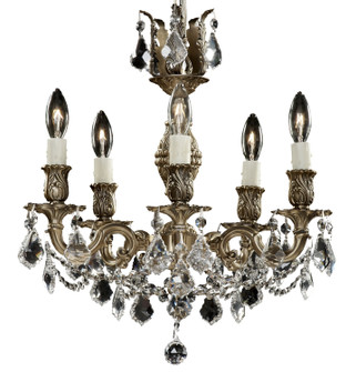 Rosetta Five Light Chandelier in Antique Black Glossy (183|CH9512-A-02G-PI)