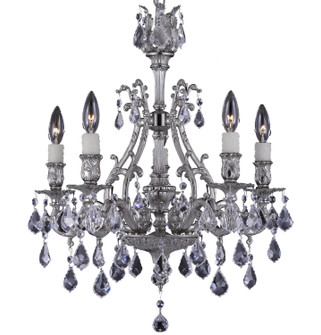 Chateau Five Light Chandelier in White Nickel (183|CH9630-A-10W-ST)