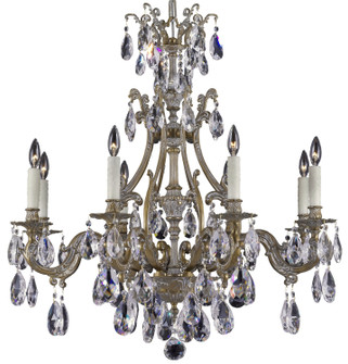 Chateau Eight Light Chandelier in Polished Brass w/Black Inlay (183|CH9633-A-12G-PI)