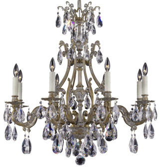 Chateau Eight Light Chandelier in Polished Brass w/Black Inlay (183|CH9633-A-12G-ST)