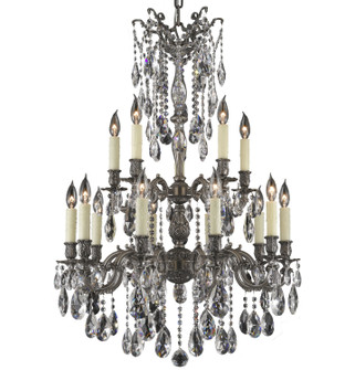 Bellagio 15 Light Chandelier in Aged Bronze satin (183|CH9823-ALN-13S-PI)