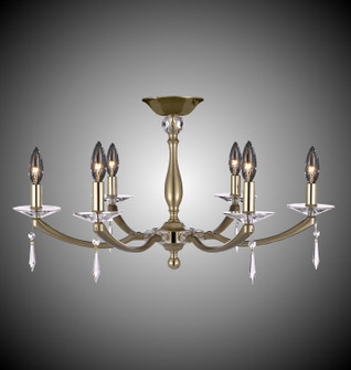 Kensington Six Light Flush Mount in Pewter w/Polished Nickel Accents (183|FM5335-SP-37G-38G-ST)