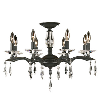 Kaya Eight Light Flush Mount in Polished Brass w/ Old Brass Accents (183|FM5524-G-32G-36G-ST)