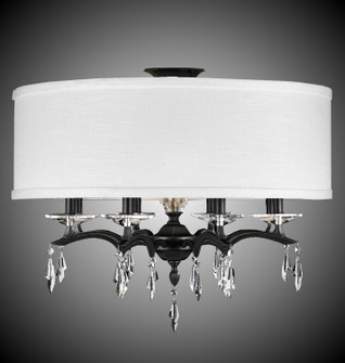 Kaya Eight Light Flush Mount in Old Bronze Satin w/Pewter Accents (183|FM5624-G-35S-37G-ST-GL)