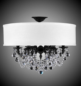 Llydia Six Light Semi Flush Mount in Antique Black Glossy (183|FM6521-A-02G-PI-HL)