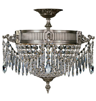 Valencia Three Light Flush Mount in Silver (183|FM8011-P-08G)