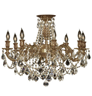 Biella Eight Light Flush Mount in Palace Bronze (183|FM9204-A-21S)