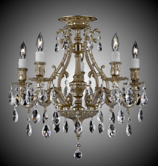 Chateau Five Light Chandelier in Polished Brass w/Umber Inlay (183|FM9630-A-01G-ST)
