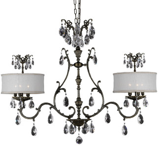 Chateau Ten Light Island Pendant in Satin Nickel (183|IL9667-ATK-07G-PI-GL)