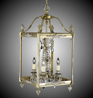 Lantern Four Light Lantern in Polished Brass w/Black Inlay (183|LT2413-A-12G-PI)