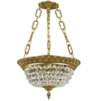 Corinthian Three Light Pendant in Polished Brass w/Umber Inlay (183|PD8212-P-01G)